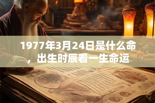 1977年3月24日是什么命，出生时辰看一生命运
