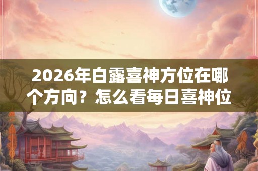 2026年白露喜神方位在哪个方向？怎么看每日喜神位置？