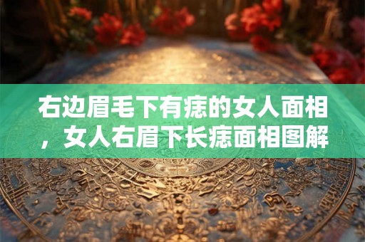 右边眉毛下有痣的女人面相，女人右眉下长痣面相图解