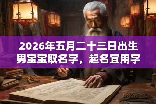 2026年五月二十三日出生男宝宝取名字，起名宜用字推荐
