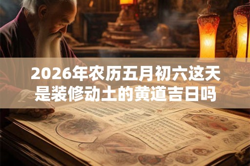 2026年农历五月初六这天是装修动土的黄道吉日吗 2026年农历五月初六这天是装修动土的黄道吉日吗