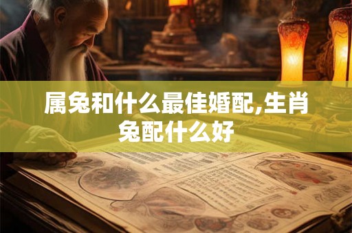 属兔和什么最佳婚配,生肖兔配什么好
