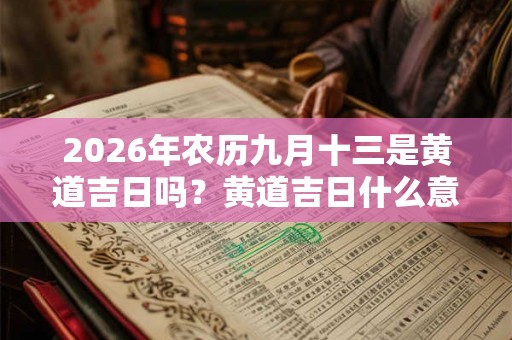 2026年农历九月十三是黄道吉日吗？黄道吉日什么意思？