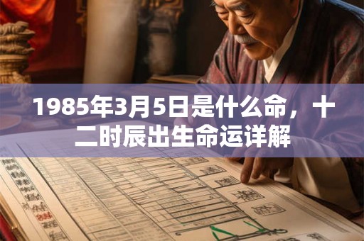 1985年3月5日是什么命,十二时辰出生命运详解 1985年3月5日是什么命,十二时辰出生命运详解
