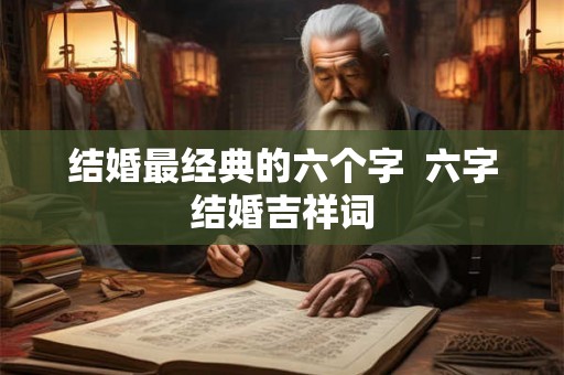 结婚最经典的六个字  六字结婚吉祥词