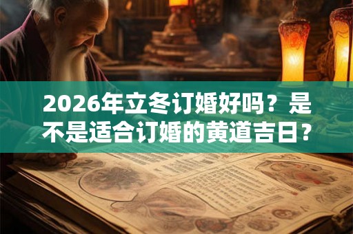 2026年立冬订婚好吗?是不是适合订婚的黄道吉日? 2026年立冬订婚好吗?是不是适合订婚的黄道吉日?