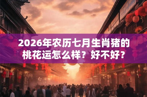 2026年农历七月生肖猪的桃花运怎么样？好不好？