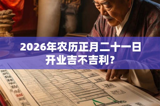2026年农历正月二十一日开业吉不吉利？