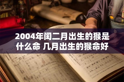 2004年闰二月出生的猴是什么命 几月出生的猴命好