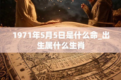 1971年5月5日是什么命_出生属什么生肖