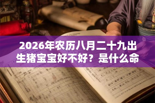 2026年农历八月二十九出生猪宝宝好不好？是什么命？