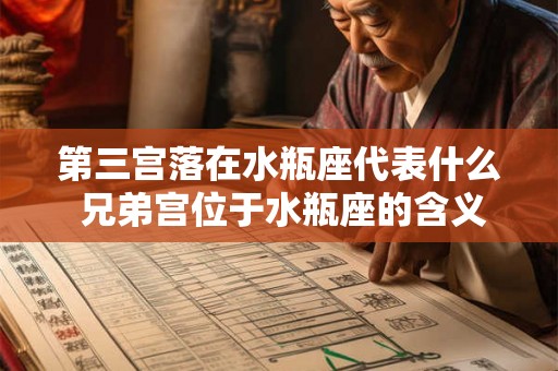 第三宫落在水瓶座代表什么 兄弟宫位于水瓶座的含义分析