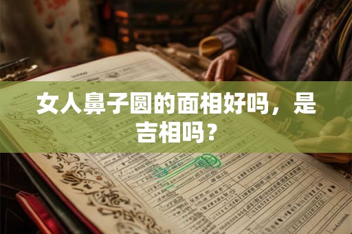 女人鼻子圆的面相好吗，是吉相吗？