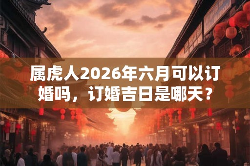 属虎人2026年六月可以订婚吗,订婚吉日是哪天? 属虎人2026年六月可以订婚吗,订婚吉日是哪天?