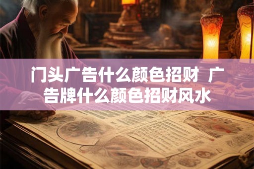 门头广告什么颜色招财  广告牌什么颜色招财风水