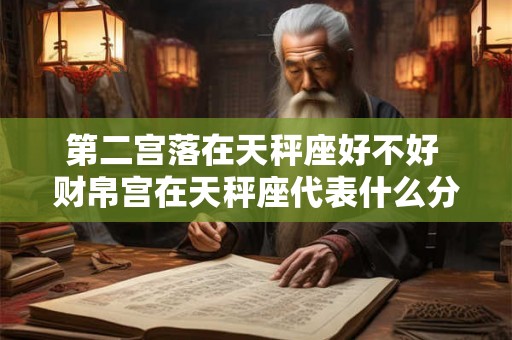 第二宫落在天秤座好不好 财帛宫在天秤座代表什么分析