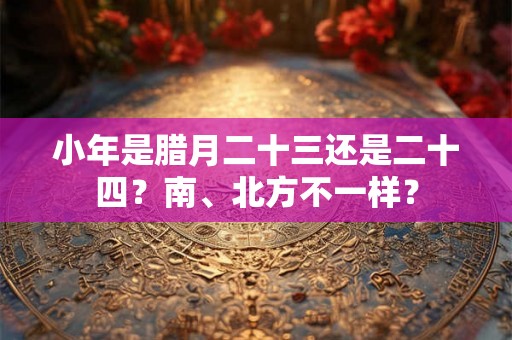 小年是腊月二十三还是二十四？南、北方不一样？
