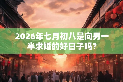 2026年七月初八是向另一半求婚的好日子吗？