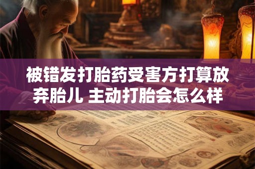 被错发打胎药受害方打算放弃胎儿 主动打胎会怎么样