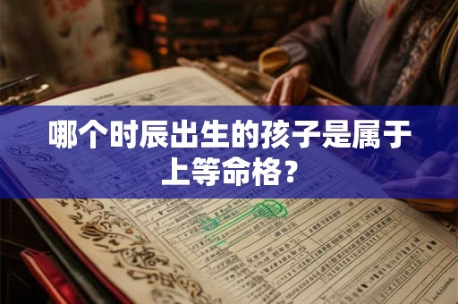 哪个时辰出生的孩子是属于上等命格? 哪个时辰出生的孩子是属于上等命格?
