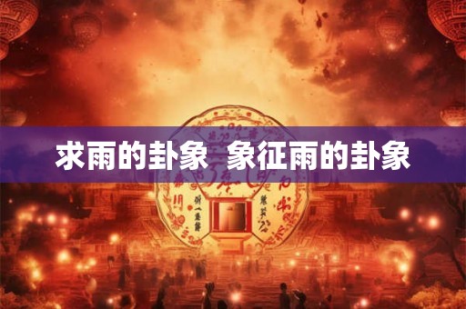 求雨的卦象  象征雨的卦象
