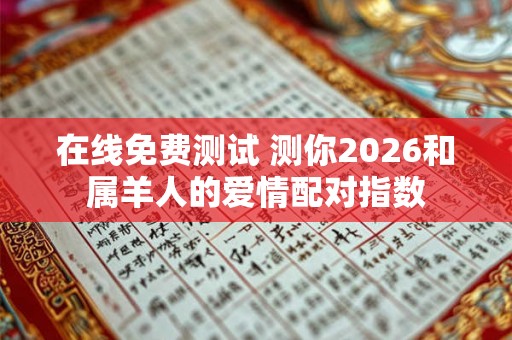 在线免费测试 测你2026和属羊人的爱情配对指数