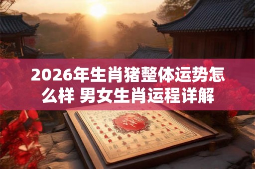 2026年生肖猪整体运势怎么样 男女生肖运程详解 2026年生肖猪整体运势怎么样 男女生肖运程详解