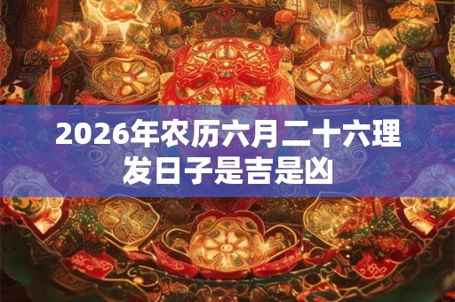 2026年农历六月二十六理发日子是吉是凶 2026年农历六月二十六理发日子是吉是凶