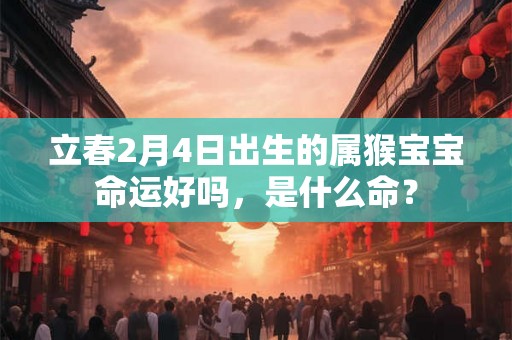 立春2月4日出生的属猴宝宝命运好吗，是什么命？