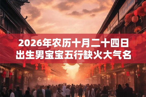 2026年农历十月二十四日出生男宝宝五行缺火大气名字