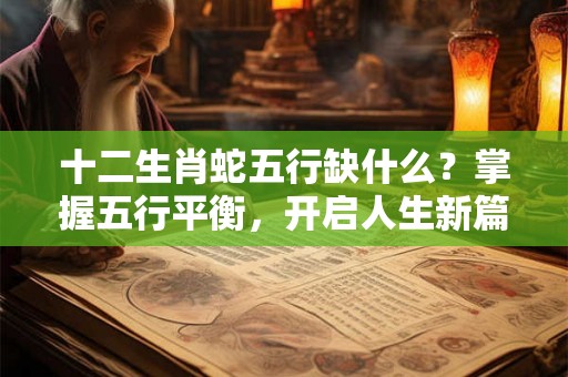 十二生肖蛇五行缺什么?掌握五行平衡,开启人生新篇章! 十二生肖蛇五行缺什么?掌握五行平衡,开启人生新篇章!