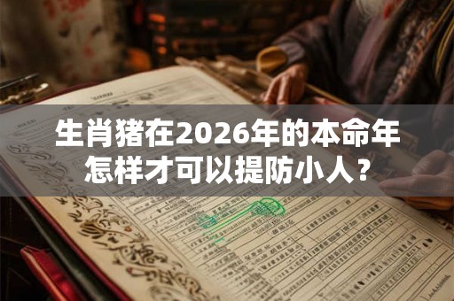 生肖猪在2026年的本命年怎样才可以提防小人？