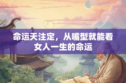 命运天注定，从嘴型就能看女人一生的命运