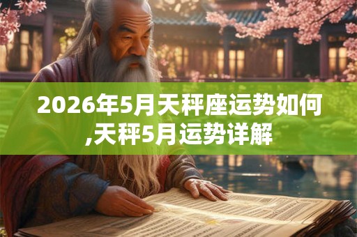 2026年5月天秤座运势如何,天秤5月运势详解