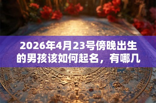 2026年4月23号傍晚出生的男孩该如何起名，有哪几种方法？