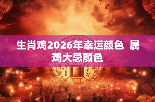 生肖鸡2026年幸运颜色  属鸡大忌颜色