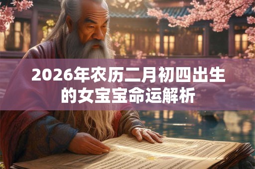 2026年农历二月初四出生的女宝宝命运解析