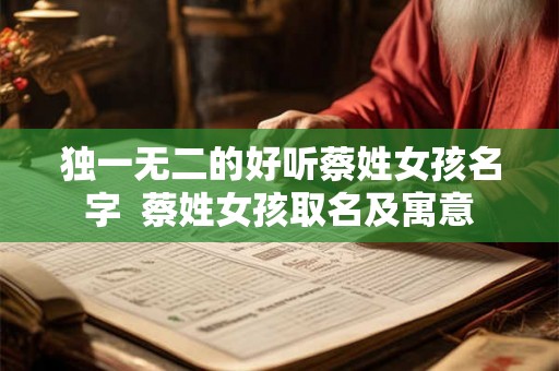 独一无二的好听蔡姓女孩名字  蔡姓女孩取名及寓意