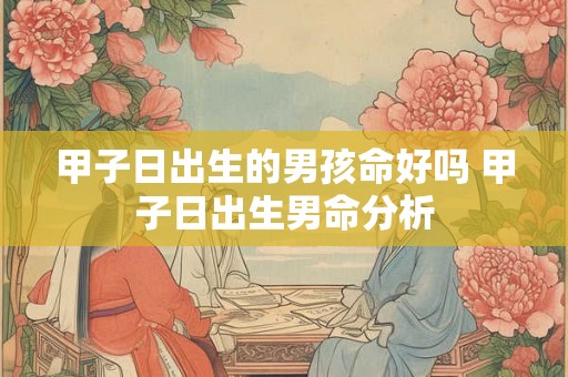 甲子日出生的男孩命好吗 甲子日出生男命分析