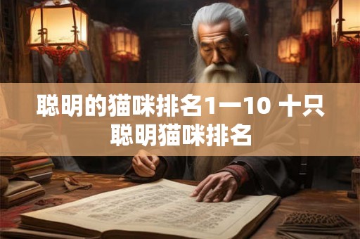 聪明的猫咪排名1一10 十只聪明猫咪排名