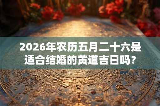 2026年农历五月二十六是适合结婚的黄道吉日吗？