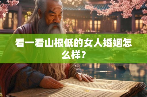 看一看山根低的女人婚姻怎么样? 看一看山根低的女人婚姻怎么样?