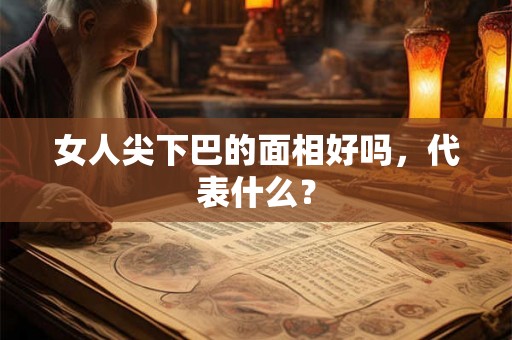 女人尖下巴的面相好吗，代表什么？