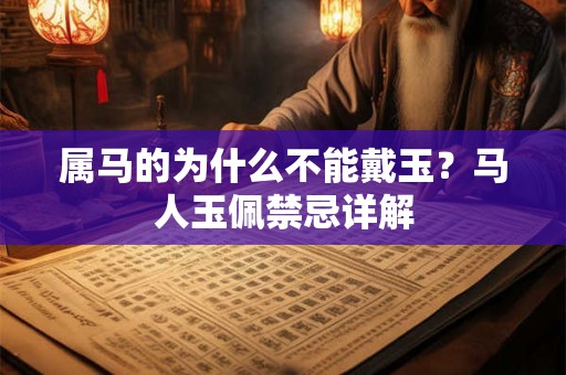属马的为什么不能戴玉？马人玉佩禁忌详解