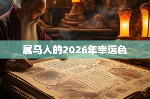 属马人的2026年幸运色