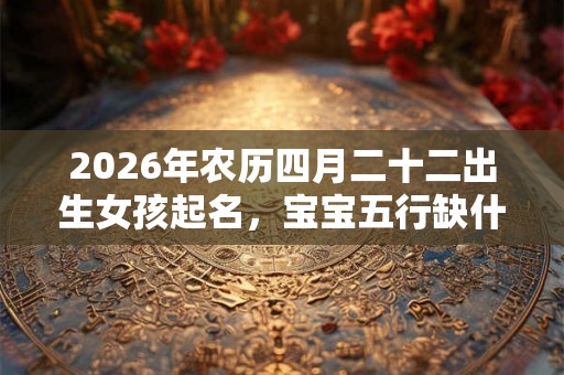 2026年农历四月二十二出生女孩起名,宝宝五行缺什么? 2026年农历四月二十二出生女孩起名,宝宝五行缺什么?