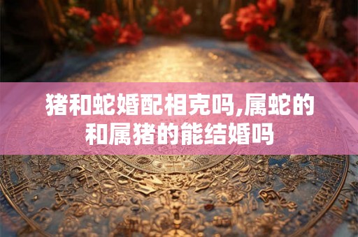 猪和蛇婚配相克吗,属蛇的和属猪的能结婚吗