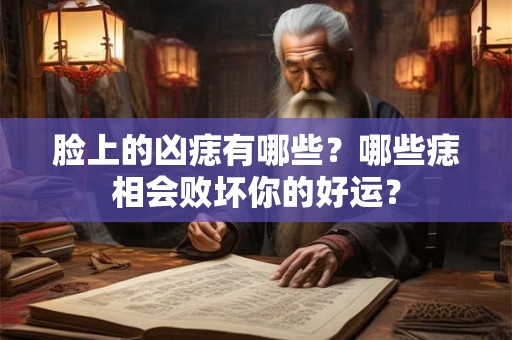脸上的凶痣有哪些？哪些痣相会败坏你的好运？