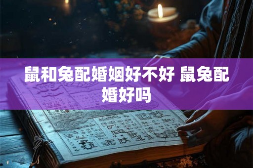 鼠和兔配婚姻好不好 鼠兔配婚好吗