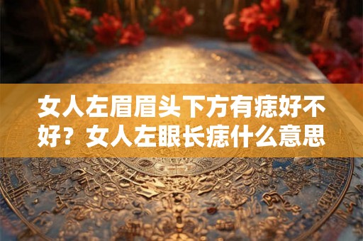 女人左眉眉头下方有痣好不好?女人左眼长痣什么意思? 女人左眉眉头下方有痣好不好?女人左眼长痣什么意思?